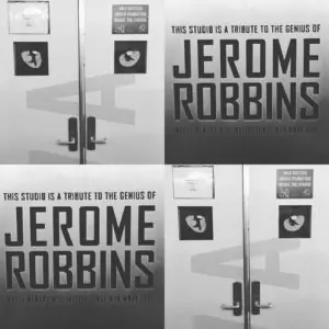 sign: entry to Jerome Robbins Studio