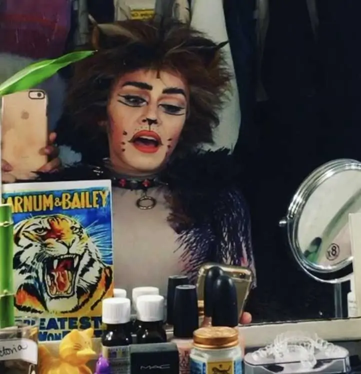 photo: backstage at Cats on Broadway